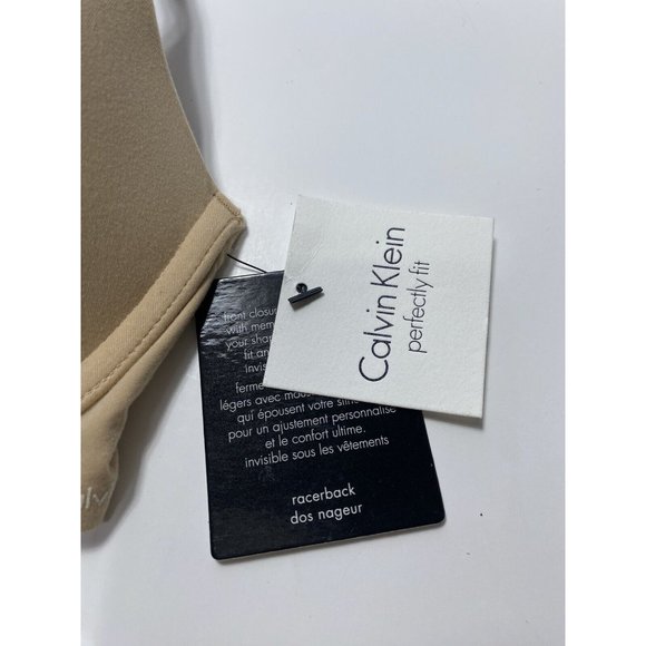 Calvin Klein Bra 32D Brand New Nude Tan Bra Perfectly Fit Racer Back Bra 32 D - Picture 4 of 7